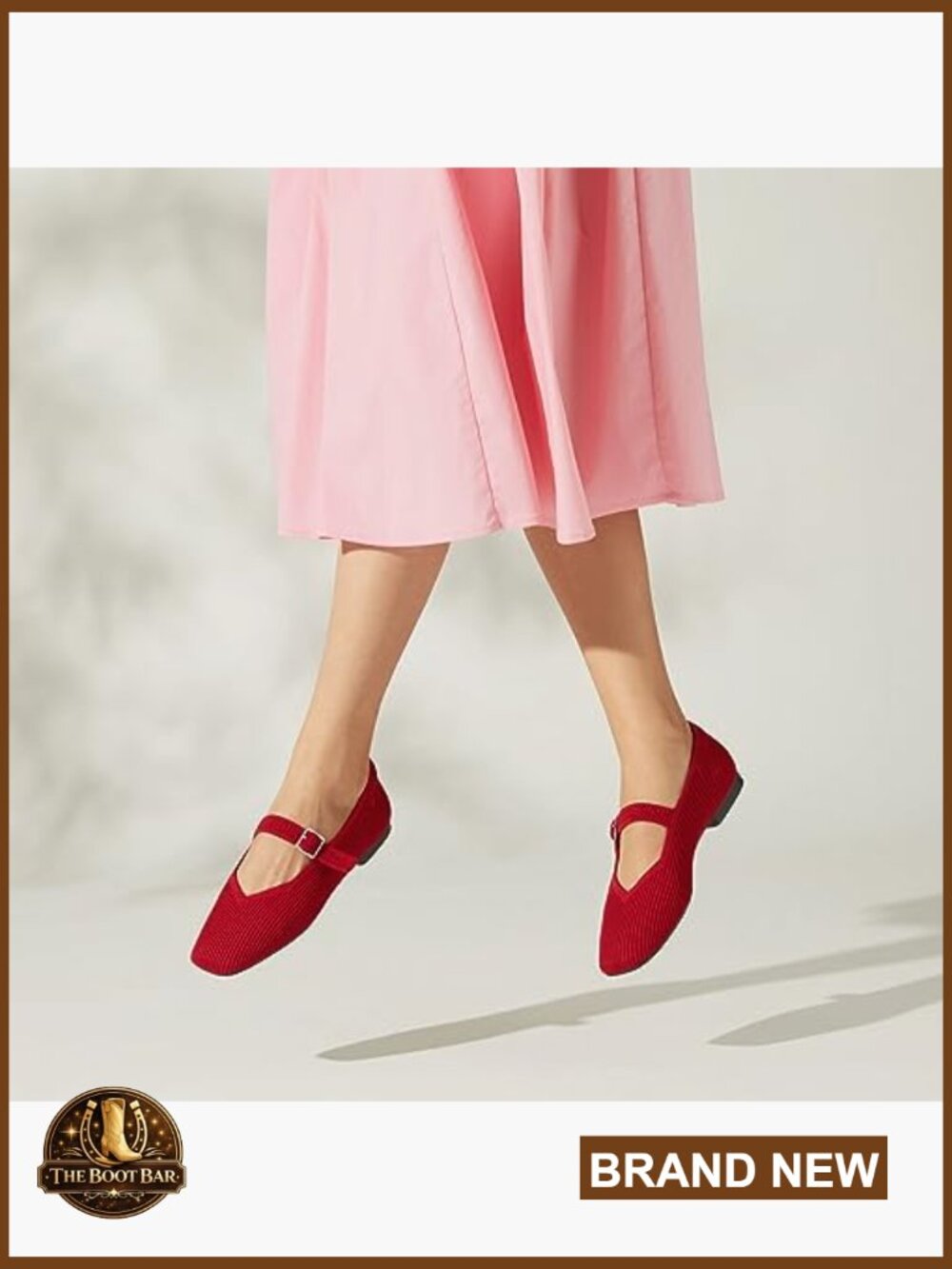 Mary Jane Ballet Flats with Adjustable Strap, Square Toe, Machine Washable - Picture 2 of 7